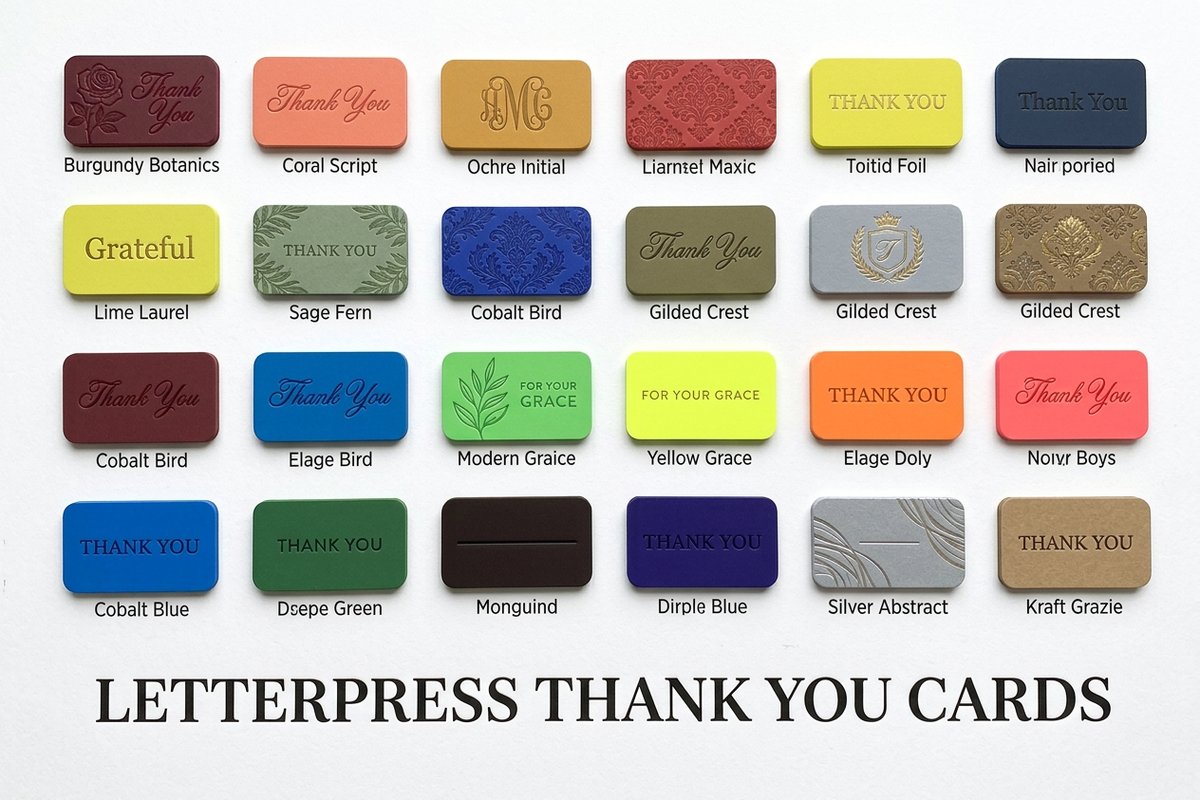 Letterpress Thank You Cards 5 - 4OVER4