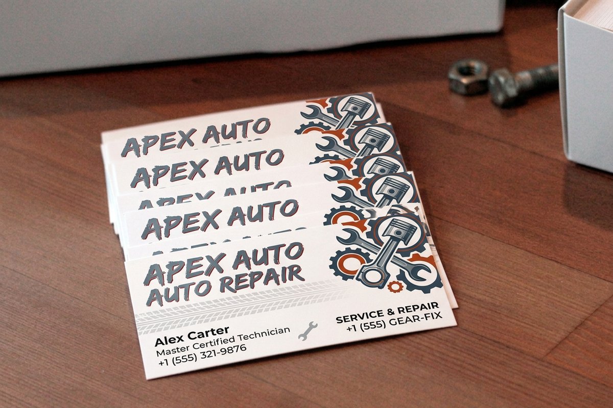 Mechanic Business Cards