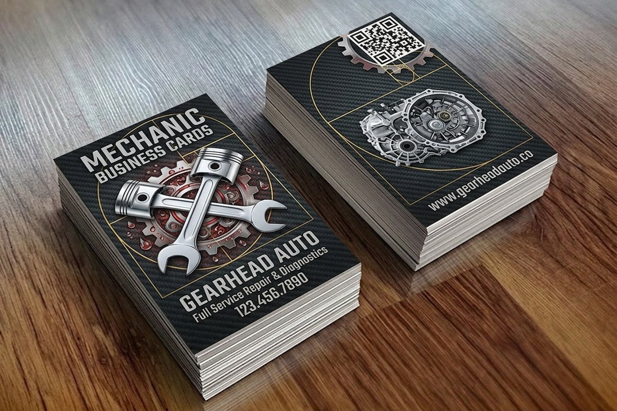 Mechanic Business Cards