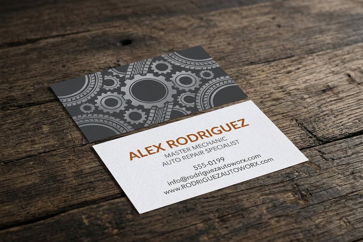 Mechanic Business Cards