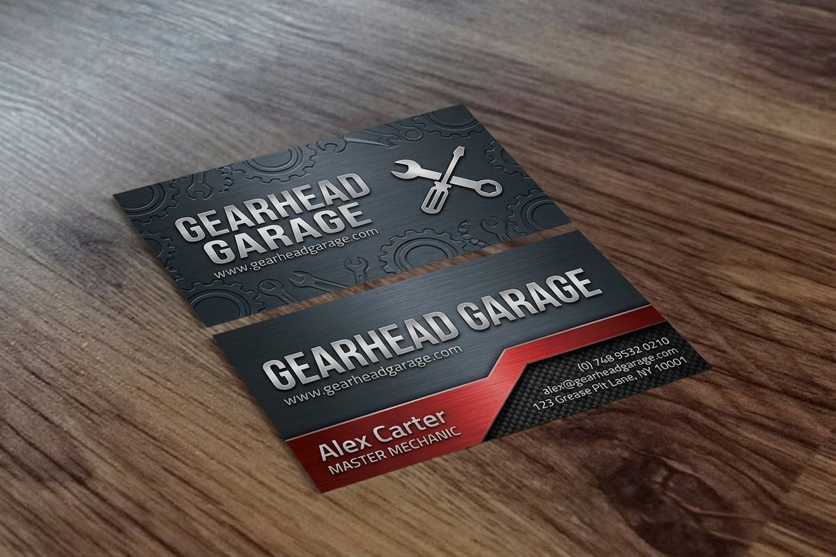 Mechanic Business Cards