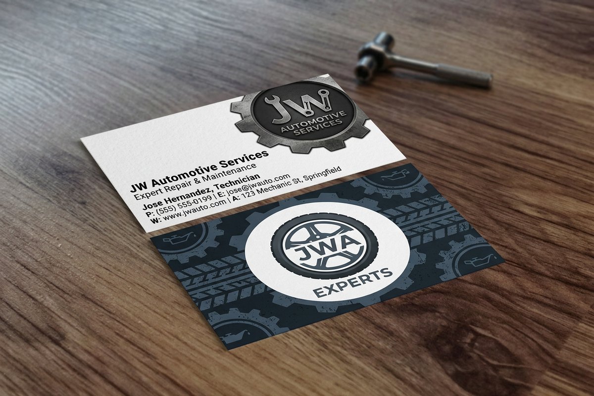 Mechanic Business Cards