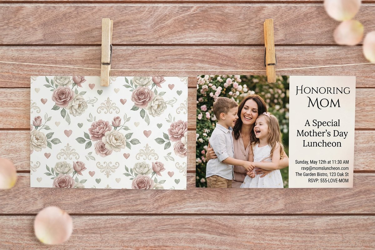 Mothers Day Invitations 2 V2 - 4OVER4