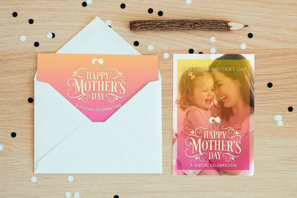 Mothers Day Invitations 5 V2 - 4OVER4