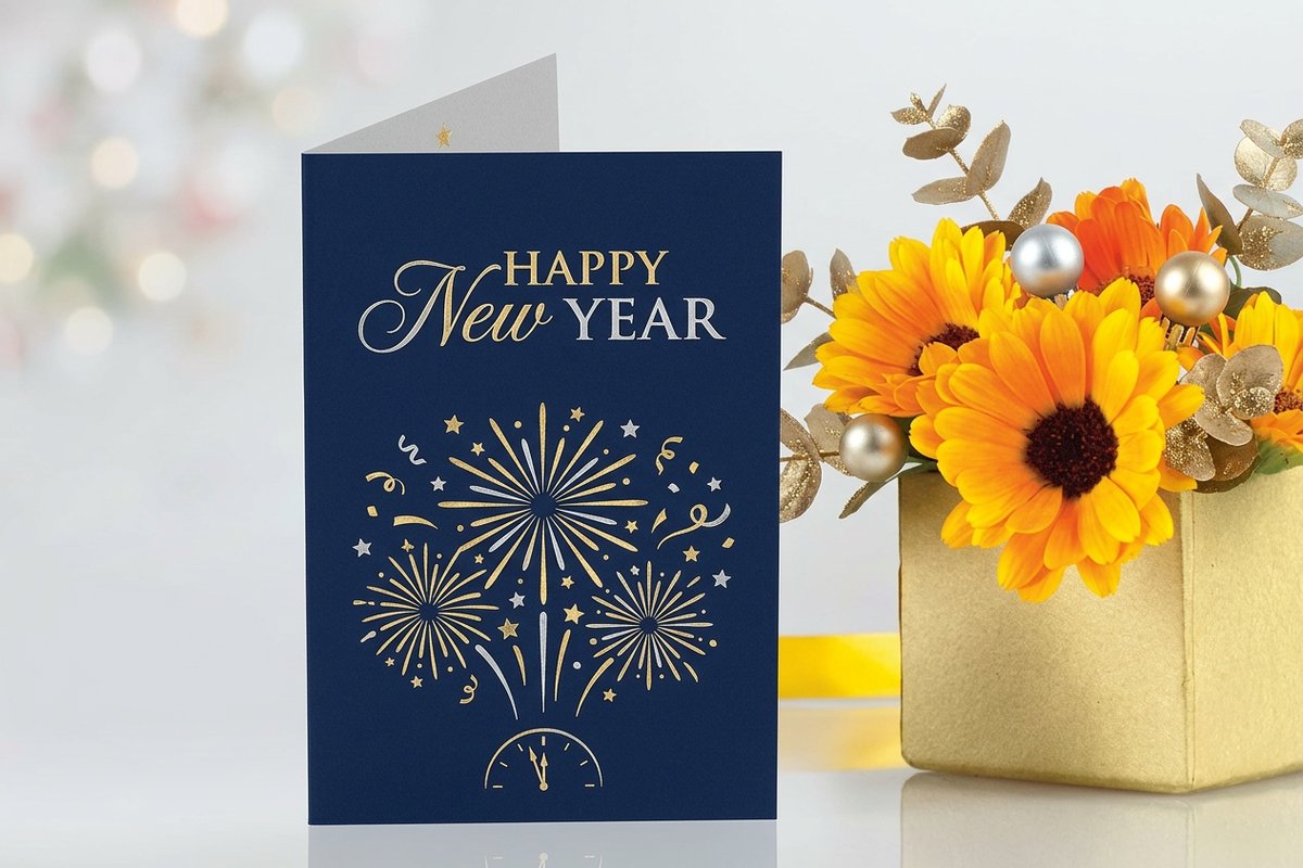 New Year Greeting Cards 1 - 4OVER4
