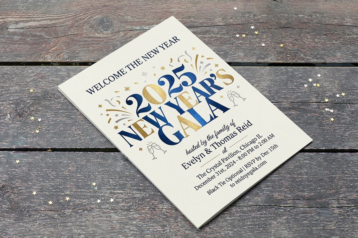 New Year Invitations 3 - 4OVER4