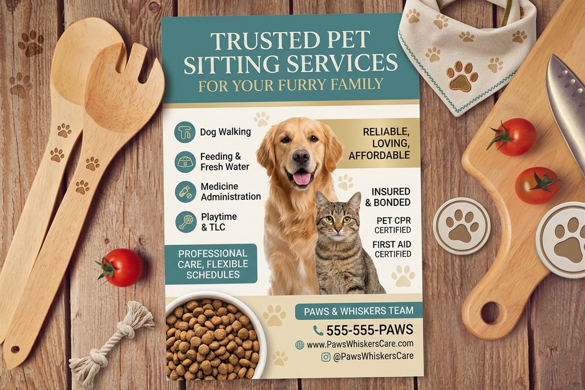 Pet Sitting Flyers