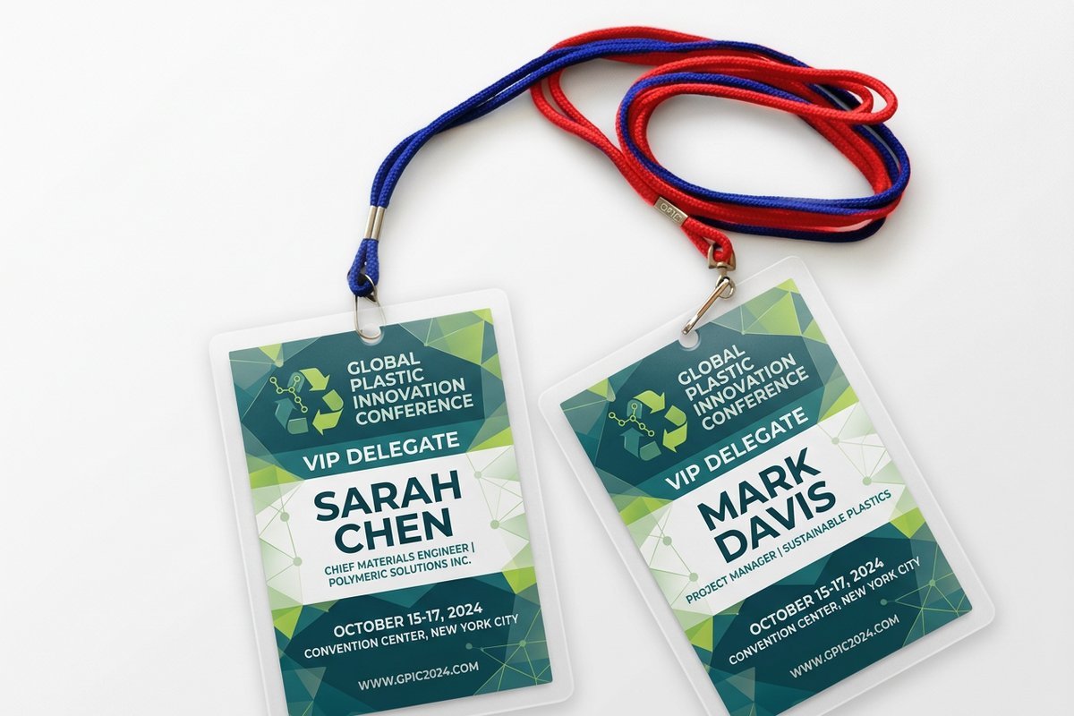 Plastic Event Badges 1 - 4OVER4