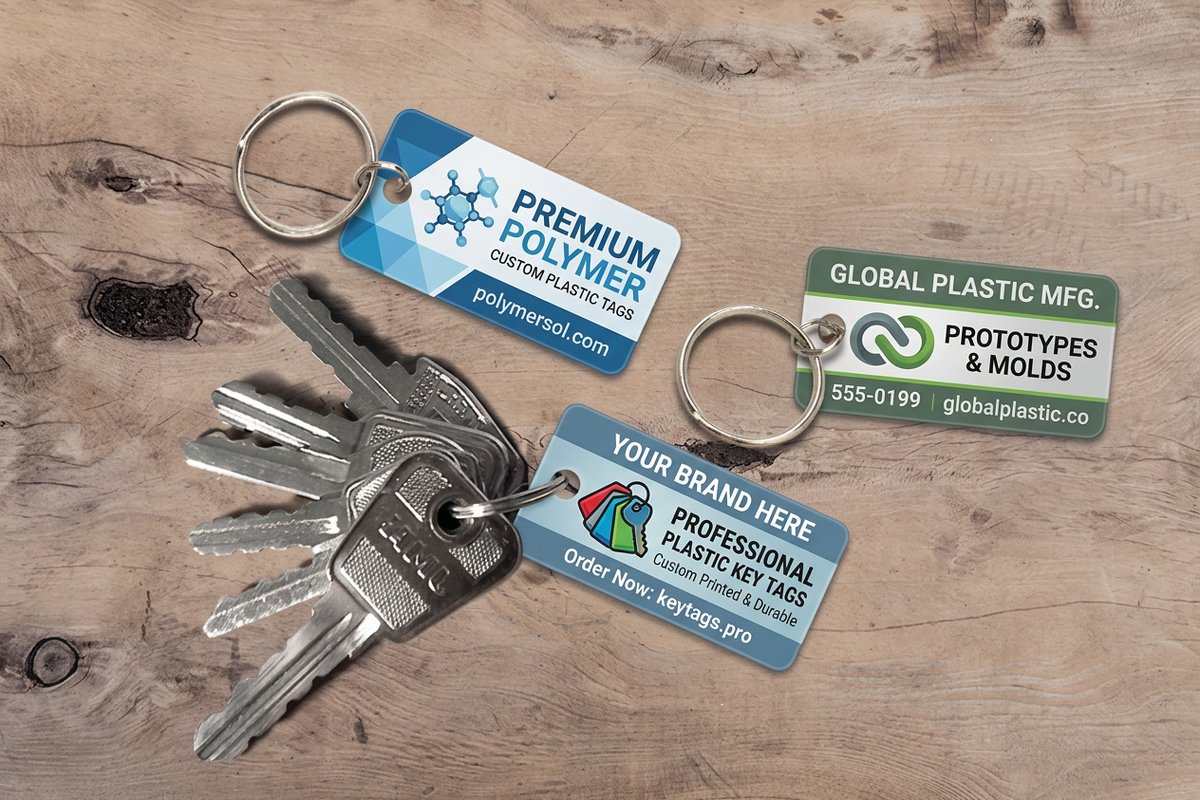 Plastic Key Tags by 4OVER4