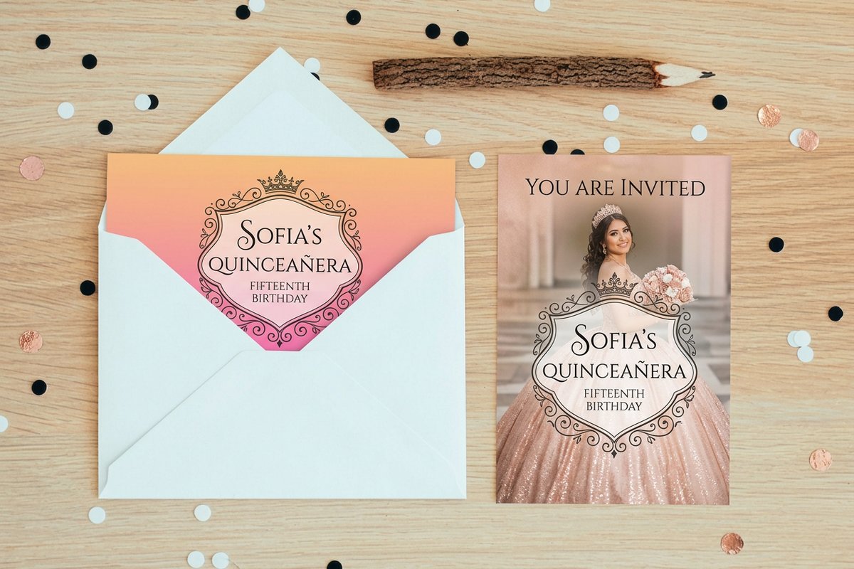 quinceanera invitations - 4OVER4