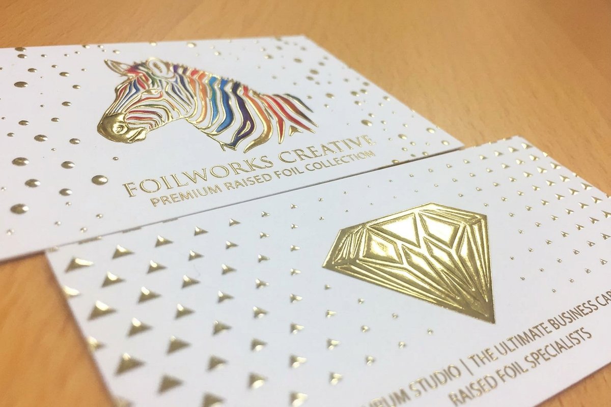 Raised Foil Business Cards 2 - 4OVER4