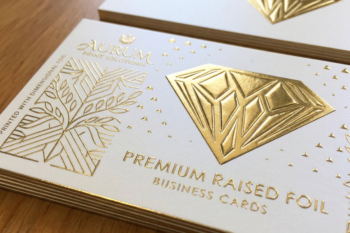 Raised Foil Business Cards