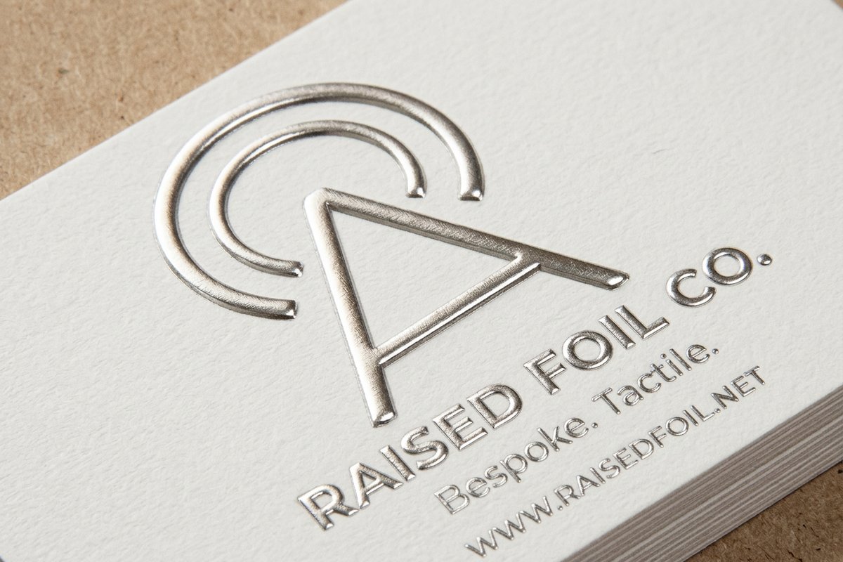 Raised Foil Business Cards