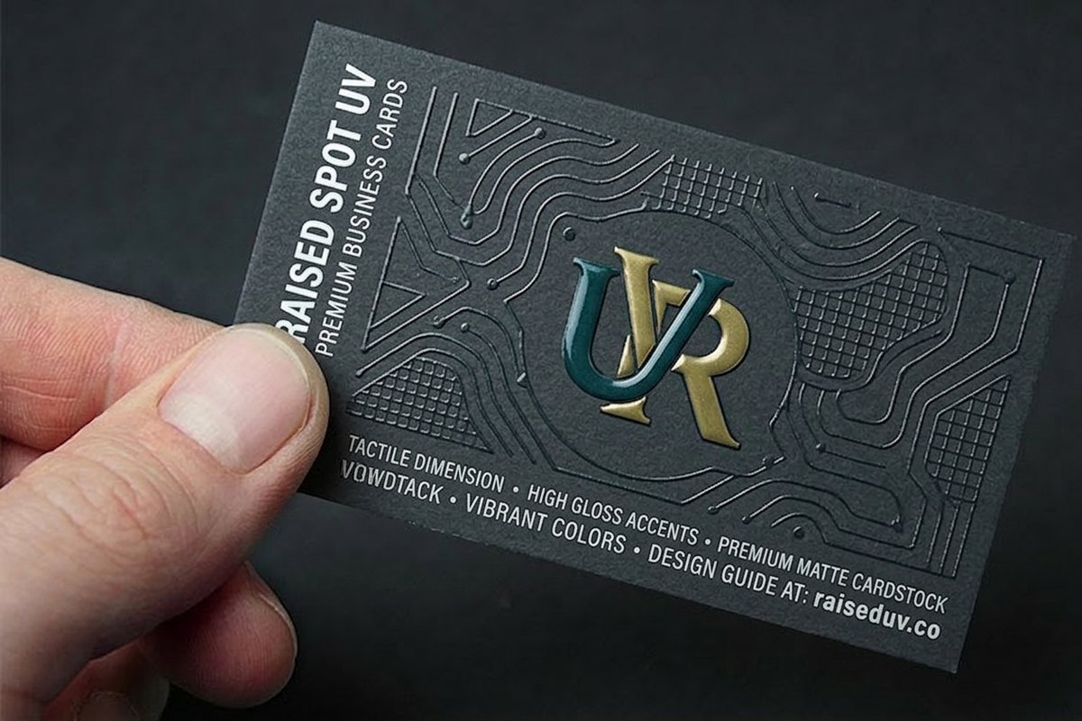 Raised Spot UV Business Cards