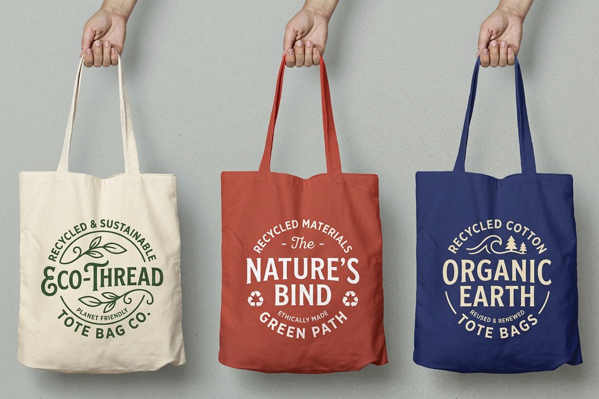 Recycled Tote Bags 1 - 4OVER4