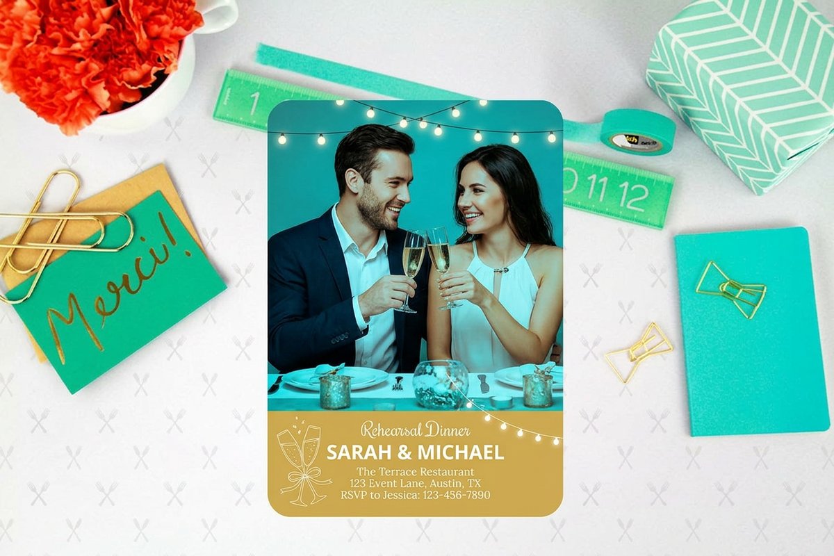 Rehearsal Dinner Invitations 1 - 4OVER4