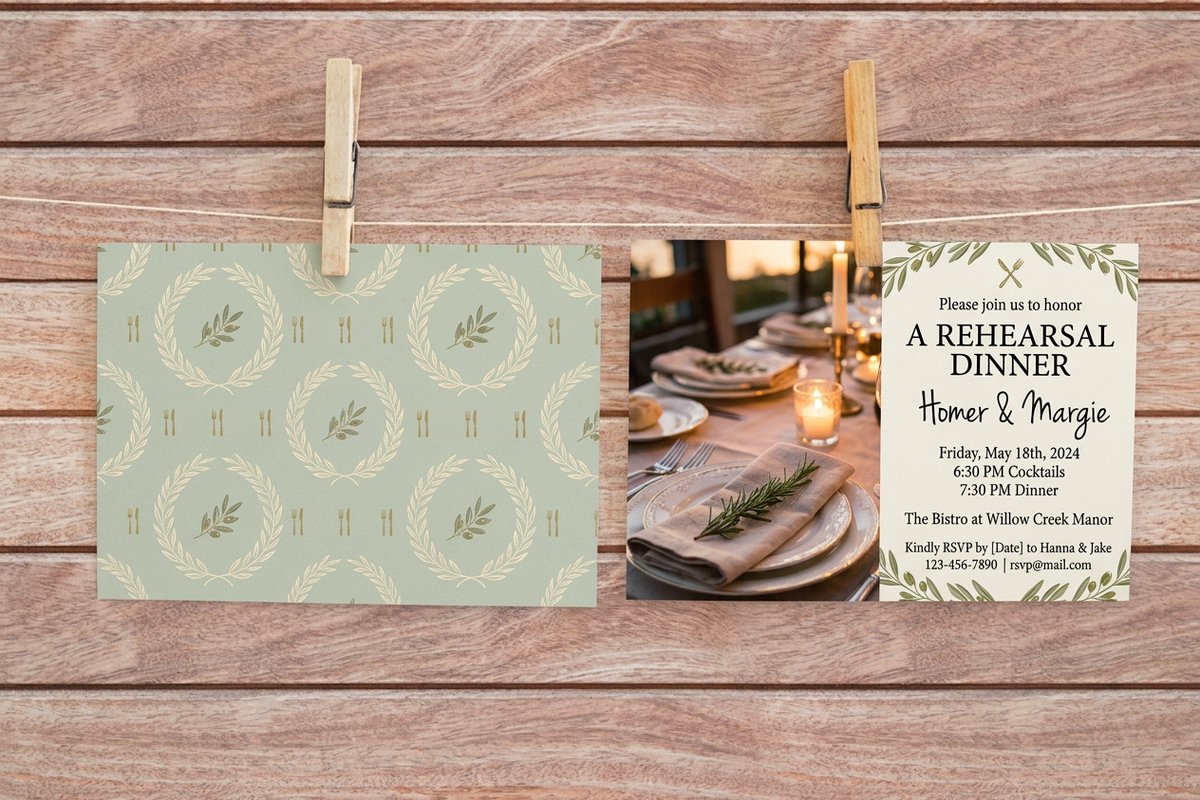 Rehearsal Dinner Invitations 2 - 4OVER4