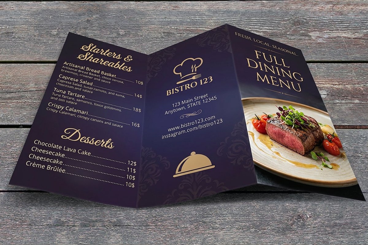 Restaurant Menus by 4OVER4