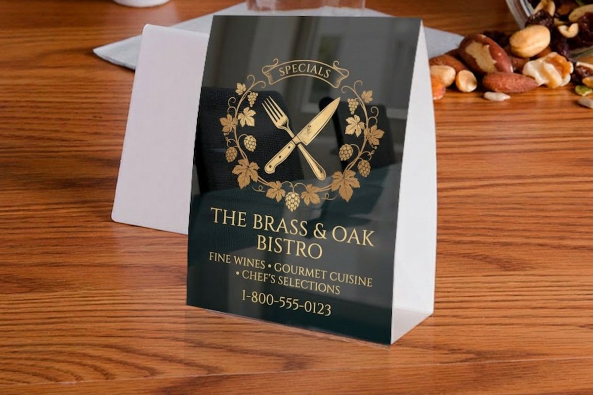 restaurant table tents