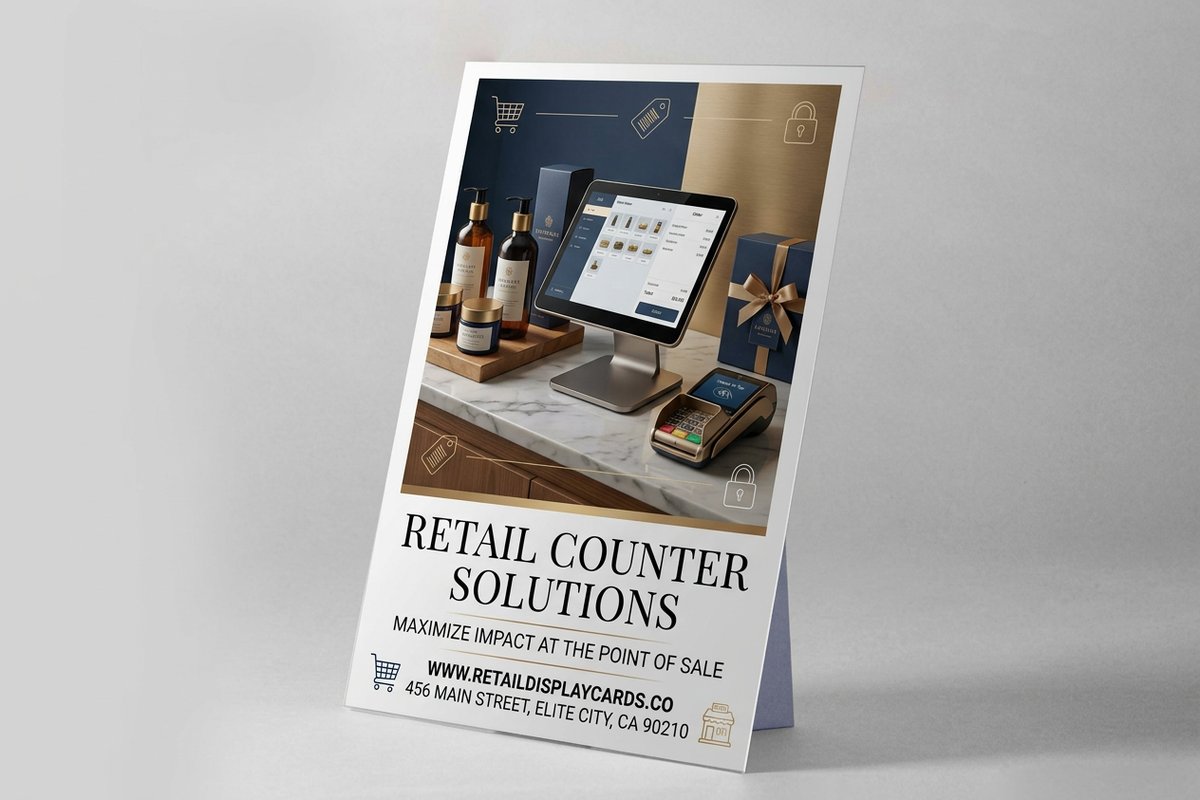 Retail Counter Cards by 4OVER4