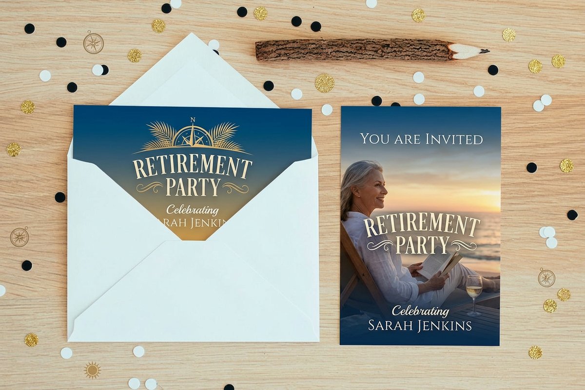 Retirement Party Invitations 5 - 4OVER4