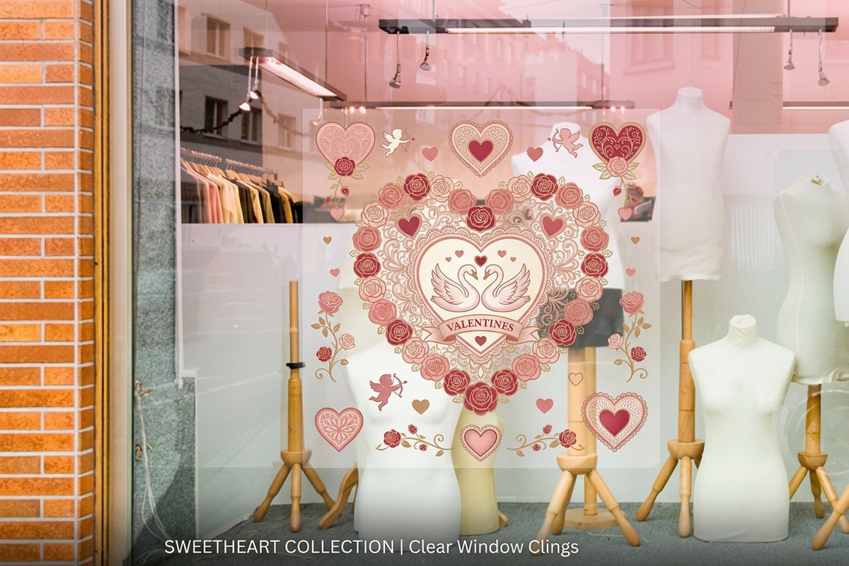 Valentines Window Clings 5 - 4OVER4