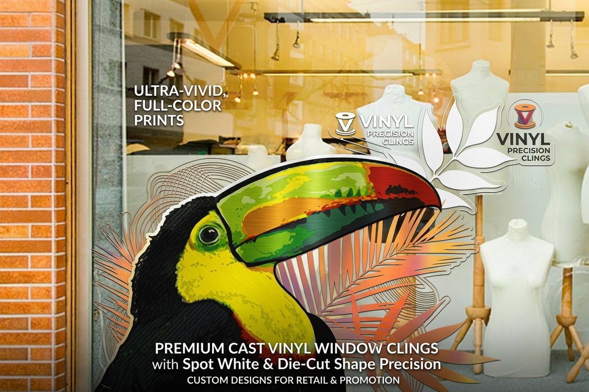 Professional window clings printing - new_product 2 by 4OVER4