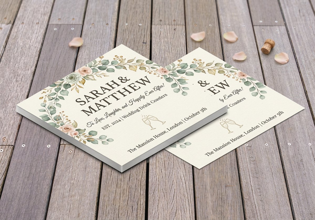 Wedding Drink Coasters