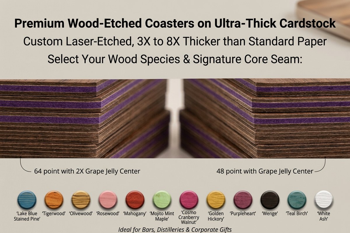 Wood Drink Coasters 5 - 4OVER4