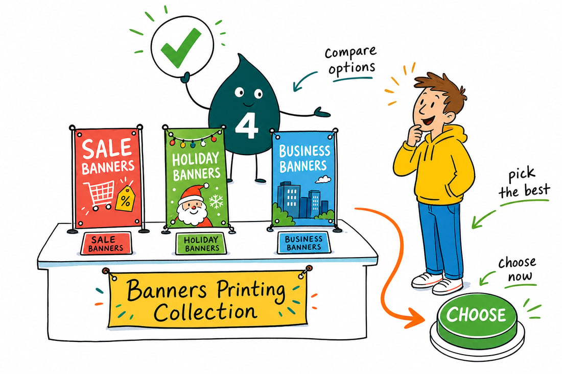 Wally compares banner options side by side at 4OVER4.COM