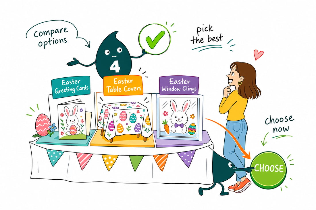 Wally compares Easter options side by side at 4OVER4.COM