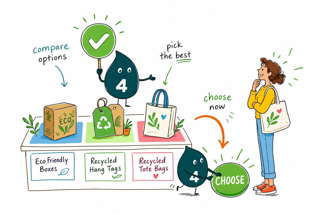 Wally compares Eco-Friendly Printing options side by side at 4OVER4.COM