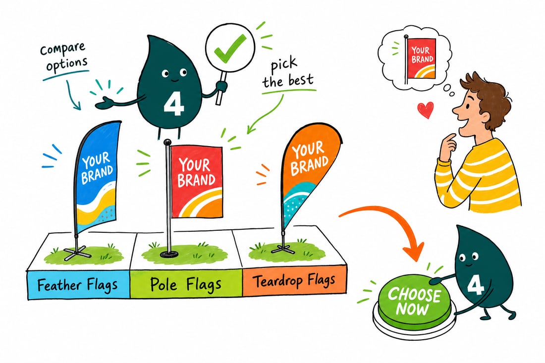Wally compares Flags options side by side at 4OVER4.COM