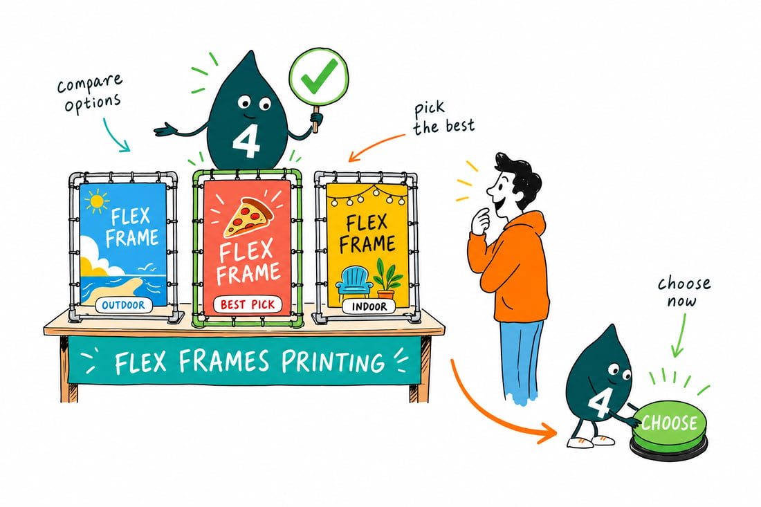 Wally compares Flex Frames options side by side at 4OVER4.COM