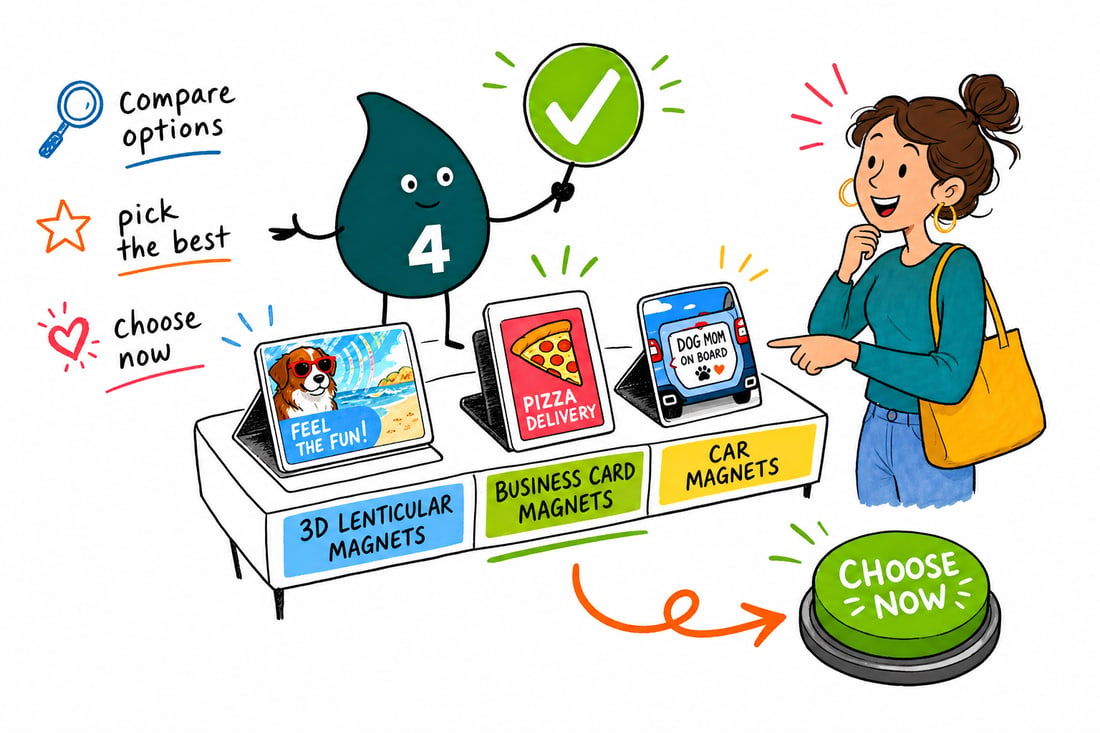 Wally compares Magnets options side by side at 4OVER4.COM