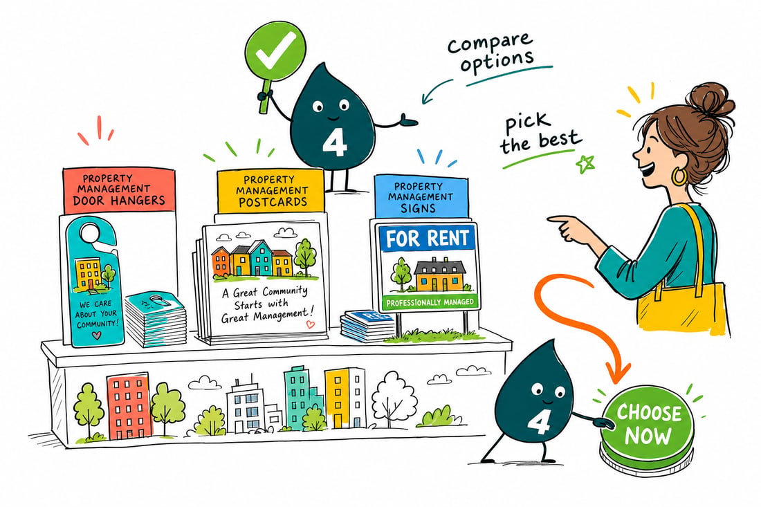 Wally compares Property Management options side by side at 4OVER4.COM