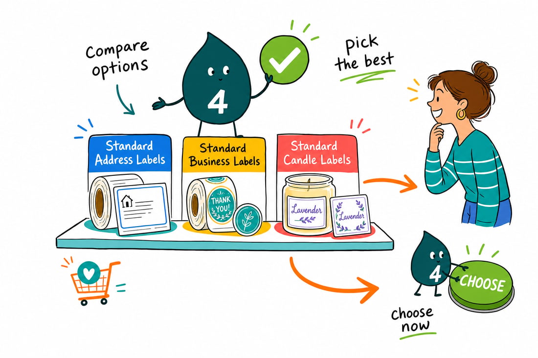Wally compares Standard Printing options side by side at 4OVER4.COM