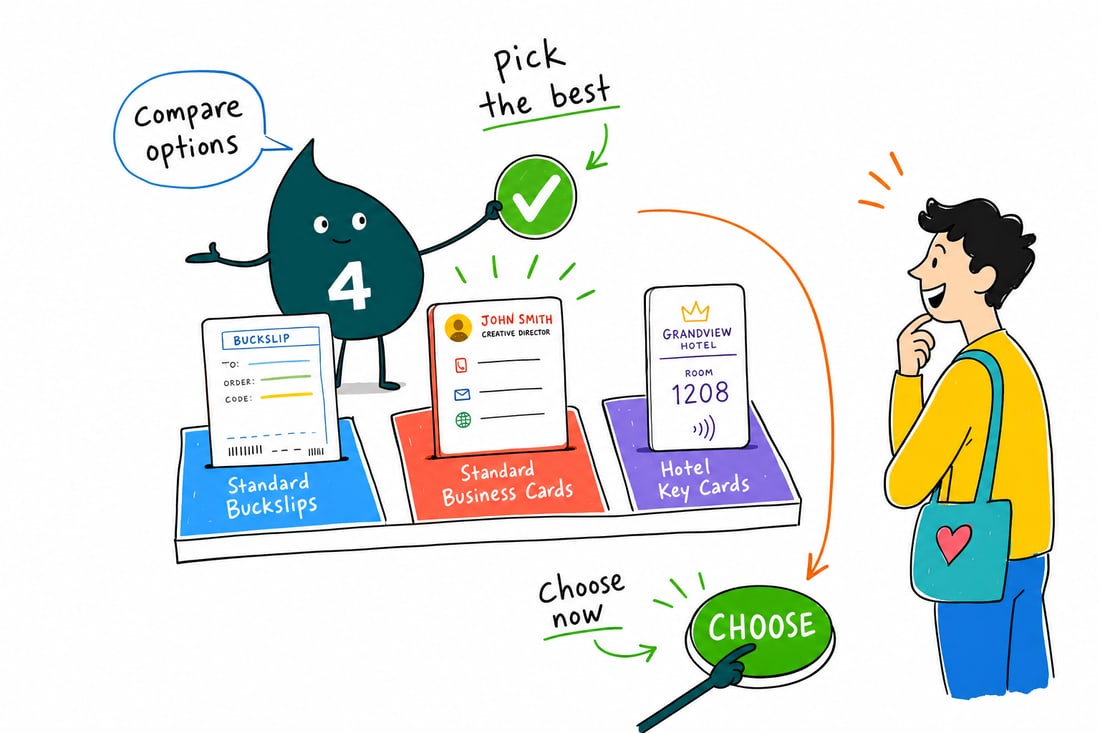 Wally compares Variable Data Printing options side by side at 4OVER4.COM
