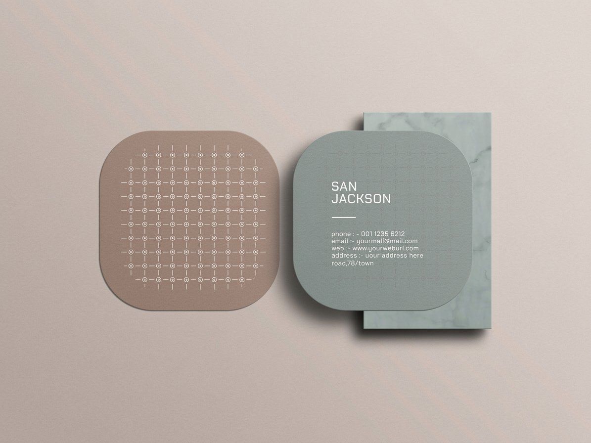Custom business cards printed by 4OVER4 showing the trimmed, print-ready result of a correctly exported file
