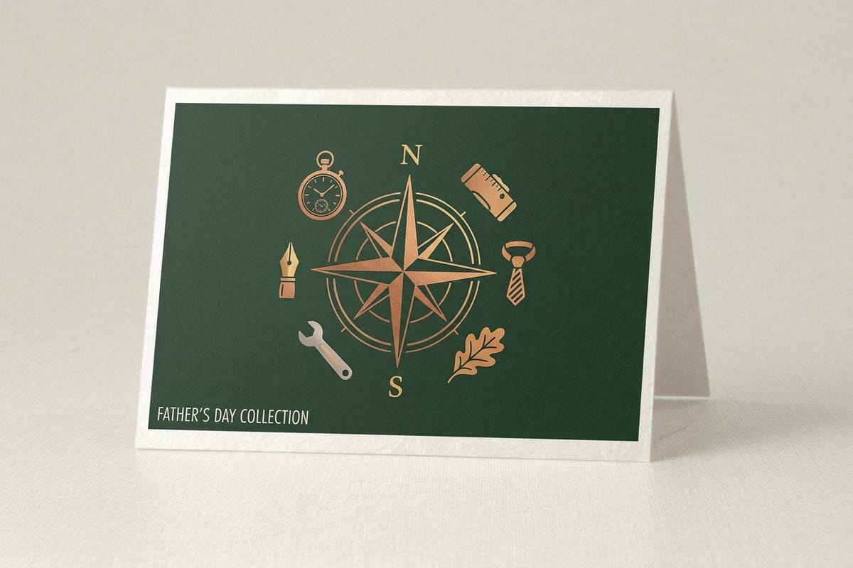 Custom Father’s Day card with a playful design printed by 4OVER4.COM