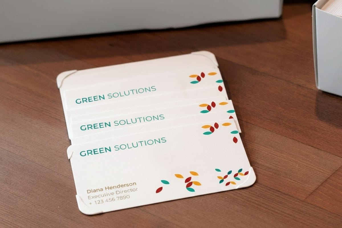 Standard business cards printed by 4OVER4 with smooth rounded corners