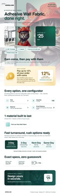 Adhesive Wall Fabric pricing infographic
