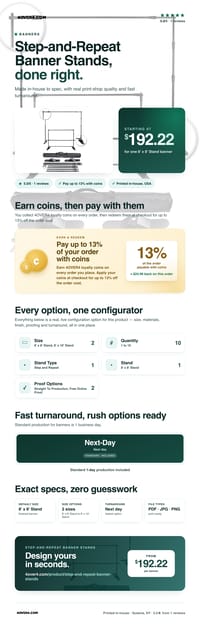 Step-and-Repeat Banner Stands pricing infographic