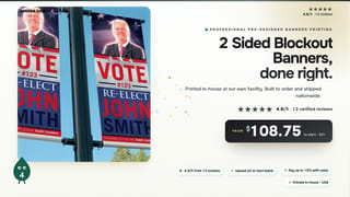 2 Sided Blockout Banners