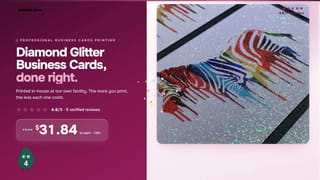 Diamond Glitter Business Cards
