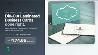 Die-Cut Laminated Business Cards