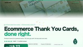 Ecommerce Thank You Cards