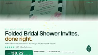 Folded Bridal Shower Invites