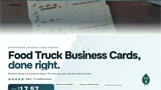 Food Truck Business Cards