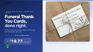 Funeral Thank You Cards